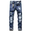 Heren jeans zwart Jeans voor heren rechte elastische broek borduurwerk mode broek streetwear stijl met gebroken gat herenkleding maat 28 tot 38 luxe broek