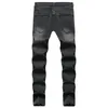 Jeans pour hommes Hommes Black Zipper Pantalon Boyfriend Streetwear Cacual Long Denim Pantalon