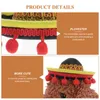 Kapiet odzieżowy sombrero meksykański impreza słoma kostium zwierzaków kapelusze halloween szczeniaki