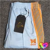 Mens Pants Multicolor Needles Sport Men Women 1 1 High Quality Multi Embroidered Butterfly Stripe AWGE Trousers 230328