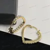 Designer Hoop Dangle Earring Fashion Crystal Heart Eardrop For Woman Classic Brand Gold Silver Luxurys Jewelry Earrings