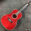 Lvybest Top in cedro massiccio o abete rosso Ooo45s Style 39" Chitarra acustica classica con EQ intarsiato in conchiglia di abalone