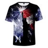 T-shirt da uomo T-shirt 3D Independence Day per ragazzi/ragazze Moda creativa allentata T-shirt estiva per giovani di alta qualità