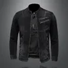 Chaquetas de los hombres Chaqueta de béisbol para hombre Chaqueta de negocios Casual de pana Chaqueta de mezclilla Chaqueta de otoño con cuello alto Abrigo de moda negro para hombres S-5XL 230329