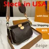 Modieuze multifunctionele drie-in-één schoudertas M44840 Handtas Crossbody Body Tas Purse Verstelbare afneembare schouderriem nieuwe stijl handtas