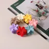 Korea Flower Shape Hair Claw Ribbon Candy Solid Color Clip for Women Girls Barrette Crab Ponytail Hairpins Bath Barrette Headwear S2016