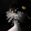 Cabeças de fábricas de contas de casamento curto véu de luxo Flor de cabelo de noiva Acessórios