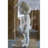 Adult size White Rabbit Mascot Costumes Animated theme Cartoon mascot Character Halloween Carnival party Costume