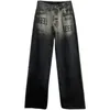Женские джинсы черная готическая уличная одежда женские джинсы осень хараджуку винтажные джинсы с высокой талией женские брюки женские брюки 230329