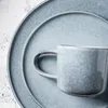 食器セットノルディックセラミック食器セット大きなフラットプレートシンプルな料理ステーキ家庭用マグカップとカップ
