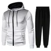 Men's Tracksuits Men Gradiente Zip Cardigan Terno TrenoSuits Spring Autumn Capuz de jogging calças de fitness Casual Casual Sportswear Conjunto Plus Tamanho 230329