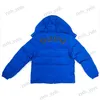 Men's Down Parkas Winter New Trapstar Dark Blue Cotton Coat Thickened Hat Removable Jacket Coat Versatile Couple Style T230329