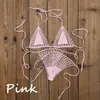 Kvinnors badkläder handgjorda virkning mini bikini set strand micro-swimsuit sexig sundress