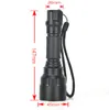 Bright Lighting LED-ficklampa XM-L T6 Q5 uppladdningsbar taktisk ficklampa Torch Lamp 5-läge Hunting Light Waterproof