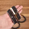 Charm Bracelets Classic Stone Bead Bracelet For Men 6mm Handmade Lava Tiger Eye Strand Women Jewelry Gift