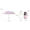 Umbrellas Windproof Sombrilla Light Folding Portable Small Size Paraguas Mini Women Pocket Umbrella Anti UV Sun Rain Parasol