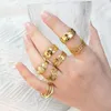 Cluster Rings LUXUKISSKIDS Chunky Luxury Finger Cuff Moon Star Heart Bijoux fins pour femmes / filles Ajustable Bohemia Romantic Party