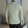 Erkek Suit Koreli Tek Göğüslü Takım Blazer Büyük Boyut 5xl Uzun Kollu Düz Renk Erkekler Kostüm İnce Fit Sıradan Ceket Erkek Giysileri Bahar