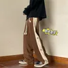 Męskie spodnie Hiphop Jogger Vintage Track Spi Spring Causal szeroka noga proste mężczyźni spodnie spodnie spodnie Mody 230329