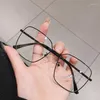 Solglasögon Frames 2023 Anti-Blue Light Glasses Women Men Metal Spring Leg Eyeglass Frame Optical Computer Wholesale