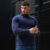 T-shirts pour hommes Séchage rapide Chemise à manches longues Hommes Gym Fitness Tshirt Mâle Courir Sport Bodybuilding Skinny Tee Tops Printemps Vêtements d'entraînement 230329