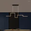 Chandeliers LED Pendant Lamp Modern Nordic Creative Geometry Black Living Room Dining Decor Bar Office Hanging Light