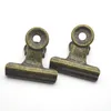 4 Size Retro Round Metal Grip Clips Bronze Bulldog Clip Metal Ticket Paper Clip For Tags Bags Office Wholesale I0329