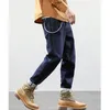 Jeans maschile abbigliamento da uomo autunno vintage high street navy blu/nero jeans dritto cilindro allungati sciolti pantaloni gamba femminile 230329