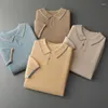 Truien s-xxl pullover heren polo pure kasjmier korte mouw trui casual premium gebreide dunne t-shirt combinatie