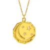 Collane con ciondolo Pave Moon Star Collana Cerchio irregolare Celeste per regalo di ciondoli da donna