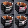 Banda de relógio de designer pulseiras inteligentes para apple watch band 49mm 38mm 44mm 45mm iwatch série 8 9 4 5 6 7 pulseira de couro pulseira colorida flor abelha cobra g impressão pulseiras de relógio ap