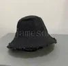 Trendig färg Frayed Brim Cotton Material Sunhat Women Lady Girl Wholesale Big Brim Distressed Bucket Hat DF145