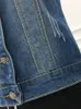 Kvinnors västar JMPRS vintage 5xl denim Tank Top Women's Summer Fashion Sleeveless Jeans Jacket Lose Single Chest Kort jacka Midjajacka 230329