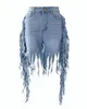 Moda de shorts da Women's Short 2023 Summer Casual Bottom Zipper Fly Fringe TRIM DENIM ROUPAS FEMAN ALIMENTAS 230329