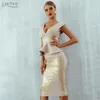 Vestidos casuais Adyce Bruffles Celebrity Party Dress 2023 Summer Women Women Bodycon Conjunto sem mangas Zipper Vestido de zíper-deco