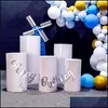 Other Event Party Supplies 3Pcs Round Cylinder Pedestal Display Art Decor Cake Rack Plinths Pillars For Diy Decorations Ho Dhqwa