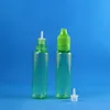 Bouteille de parfum 100 Ensembles 25 ml 30 ml 1 OZ En Plastique Licorne Stylo Forme VERT Bouteilles Tamper Seal Bouchon À L'épreuve Des Enfants Pointes D'aiguille