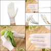 Rękawiczki jednorazowe 100pcs lateksowe białe laboratoryjne laboratorium ochronne produkty czyszczące gospodarstwa domowe w upuszczaniu dostawy ogród dom K dhfwo