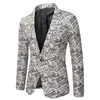 Herenpakken hoogwaardige blazer heren Italiaanse stijl print elegant mode simple zakelijk casual feest heer formeel gemonteerd jasje