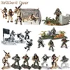 Jungle Snow Desert Combat Scene Special Force WW2 Soldados de brinquedos militares Ação Figura Figura do exército Gun Building Blocks Set