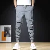 Pantalons pour hommes Été Mince Luxe Golf Jogger Formation Gym Fitness et Exercice Cordon Mâle Élégant Noir Taille Élastique Jambe 230329