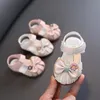 Eerste Walkers 1 3y Sandal Balita -modus Ikatan Simpul Bayi Perempuan Sepatu Putri Sol Lembut Antiselip 230328