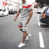 Men's Tracksuits Summer Men's TShirt Set 100% synthetic material Comfortable and Cool Men Tracksuit Tshirt Shorts outfits Sets Oversized Cloth 230329