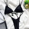 Women's Swimwear Sexy Thong Tiny Mini Bikini Female Swimsuit Women Two-pieces Set Padded Bather Bathing Suit Swim Lady K3063