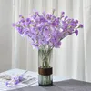 Decorative Flowers 5Pc Artificial Pea Branch Silk Flower For Home Living Room Decoration Wedding Party Arrangement Pography Props