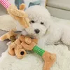 Chien animal de compagnie jouet corde partie en peluche jouet doux chiffon vocal poupée soulagement décompression amusant compagnon de jeu