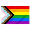 Bannerflaggor Gay Flag 90x150cm Rainbow Things Pride Bioual Lesbian Panual LGBT Accessories Drop Delivery Home Garden Festive Party Sup DHBO0
