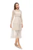 Women's Runway Dresses O Neck Short Sleeves Printed Ruffles Elegant Designer Mid Vestido