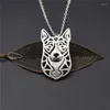 Hänge halsband 4 färger akita charm halsband trendig metall hund smycken amerikanska kvinnor