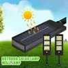 Vägglampa solenergi lysdioder 6000k 144LEDS/ 180 lysdioder COB -lampor utomhus w/ gata Light Garage Remote Control Gar H6S6